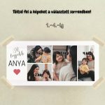 Fényképes bögre minta A legjobb Anya felirattal – 4 képes elrendezés