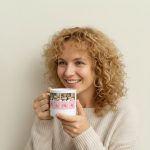 Egyedi fényképes bögre 4 képpel – személyre szabható felirattal (Női)