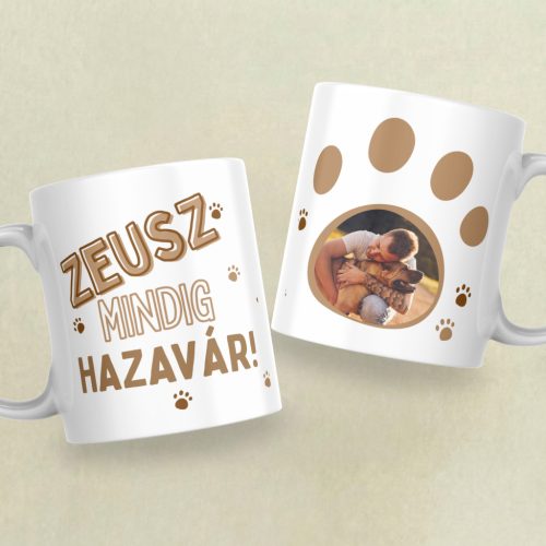 Kiskedvences bögre névvel és fotóval – személyre szabható