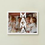 Mama feliratos fotóplakát – 2 fényképpel és saját üzenettel