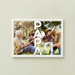   Papa feliratos fotóplakát – 2 fényképpel és saját üzenettel