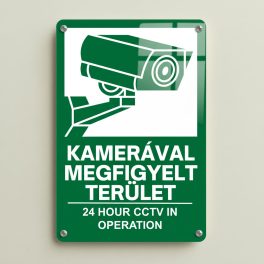   Kamerával megfigyelt terület tábla – prémium alumínium