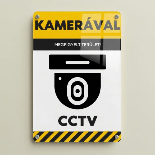 CCTV megfigyelés figyelmeztető tábla – alumínium