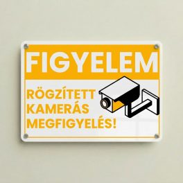   Megfigyelt terület – prémium alumínium információs tábla | fekvő
