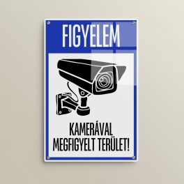 Biztonsági megfigyelés információs tábla – alumínium