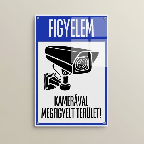 Biztonsági megfigyelés információs tábla – alumínium