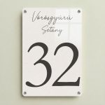 Minimalista elegáns egyedi házszámtábla