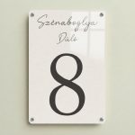Minimalista modern egyedi házszámtábla