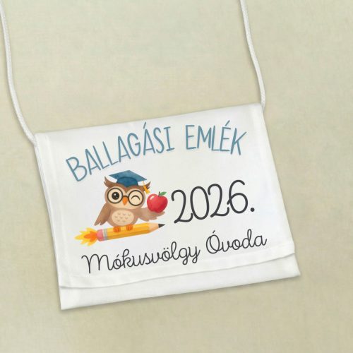 Ballagási tarisznya - ballagási emlék egységes grafikával 